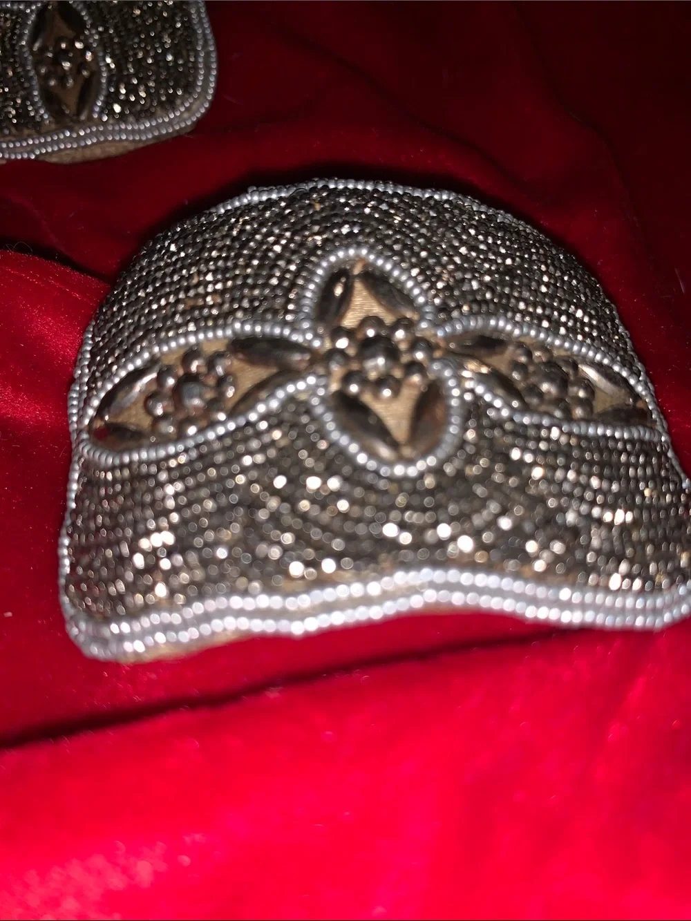 Antique Gregorian Embellished Beaded Shoe Buckles 1800’s
